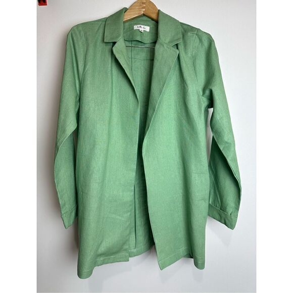 Sage green linen short set - Picture 6 of 9